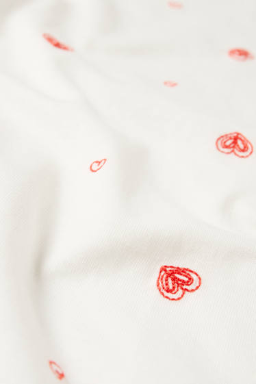 Dámské - Tričko - regular fit - se vzorem - bílá/červená