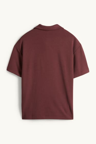 Women - Polo shirt - regular fit - bordeaux
