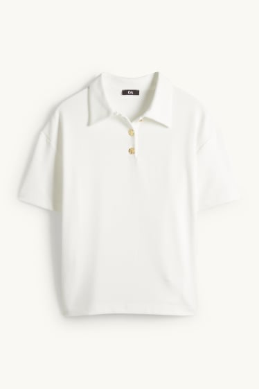 Women - Polo shirt - regular fit - white