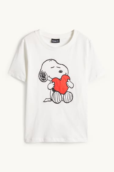 Women - T-shirt - regular fit - Peanuts - white