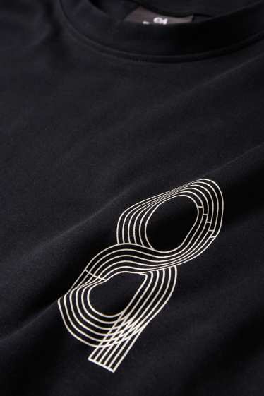 Herren - Funktions-Shirt - Relaxed Fit - schwarz