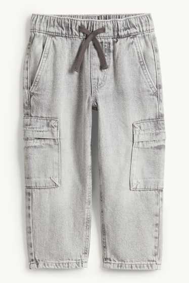 Niños - Jeans cargo - vaqueros - gris claro