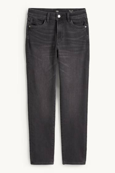 Damen - Slim Jeans - Mid Waist - Jog Denim - dunkeljeansgrau