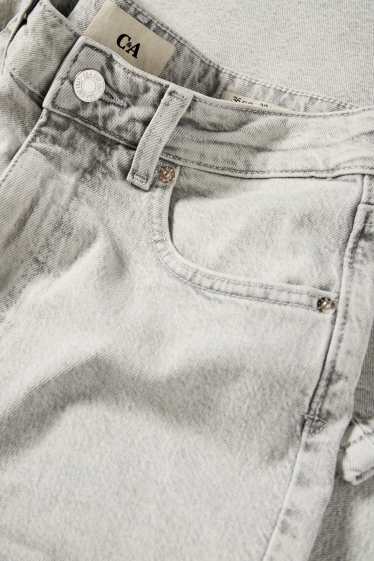 Donna - Mom jeans - vita alta - LYCRA® - jeans grigio chiaro