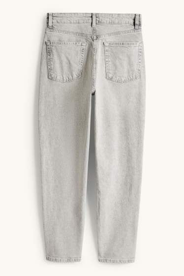 Donna - Mom jeans - vita alta - LYCRA® - jeans grigio chiaro