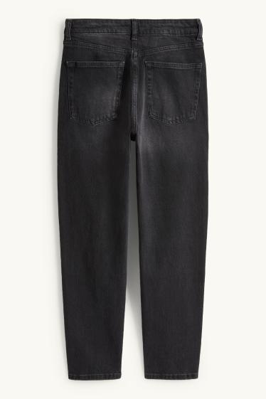 Damen - Mom Jeans - High Waist - LYCRA® - dunkeljeansgrau