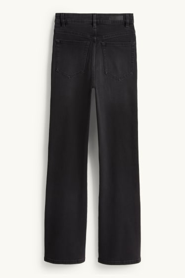 Damen - Flared Jeans - High Waist - dunkeljeansgrau