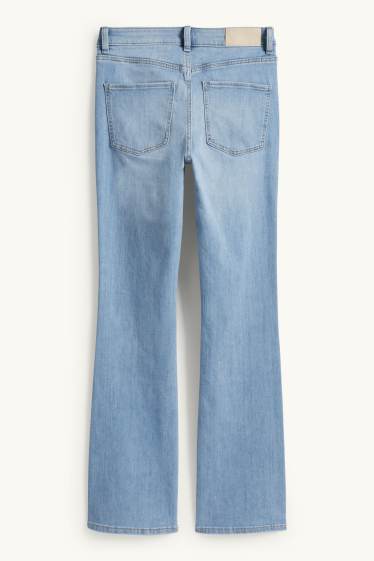 Kobiety - Bootcut jeans - średni stan - dżins-jasnoniebieski