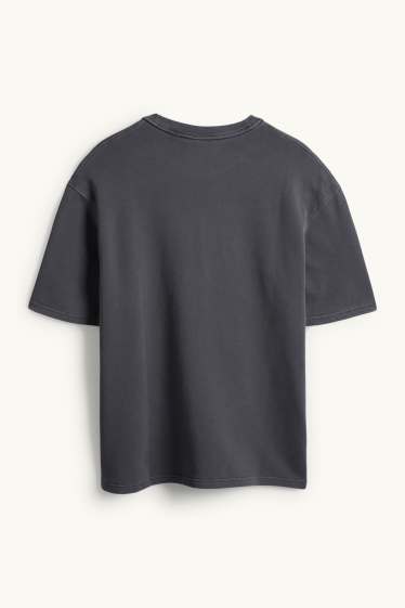 Hommes - T-shirt - relaxed fit - gris foncé
