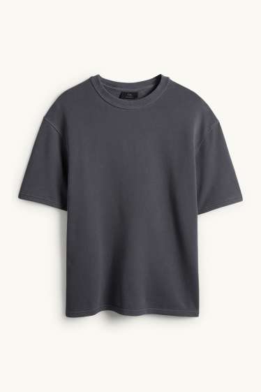 Hommes - T-shirt - relaxed fit - gris foncé