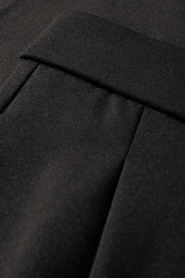 Femei - Pantaloni office - talie înaltă - wide leg - negru