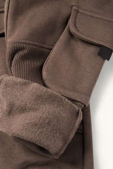 Kinder Jungen - Cargo-Jogginghose - dunkelbraun