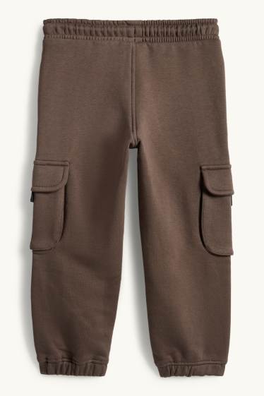 Kinder Jungen - Cargo-Jogginghose - dunkelbraun
