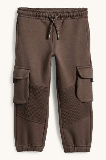 Kinder Jungen - Cargo-Jogginghose - dunkelbraun