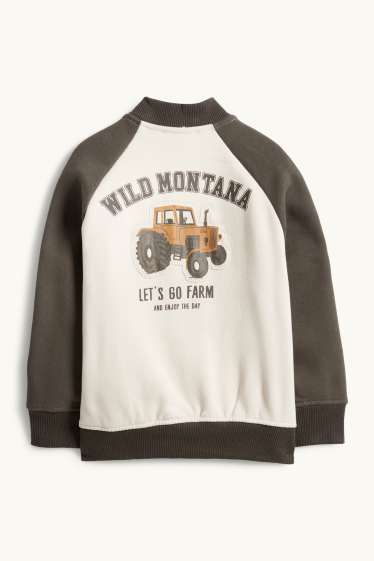 Copii - Băieți - Tractor - jachetă tip college - maro / bej