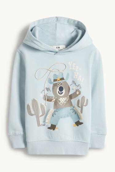 Kinder Jungen - Bär - Hoodie - hellblau