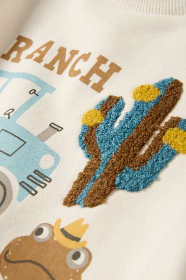 Kinder Jungen - Traktor - Sweatshirt - hellbeige