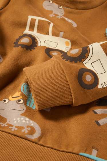 Kinder Buben - Traktor - Sweatshirt - havanna