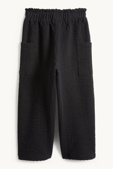 Kinderen: meisjes - Jersey broek - zwart