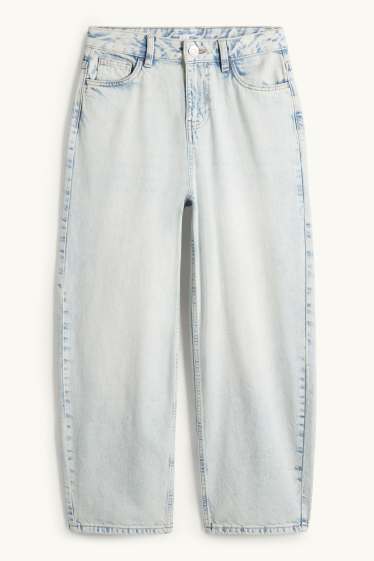 Enfants filles - Barrel jean - jean bleu clair