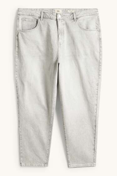 Damen - Mom Jeans - High Waist - LYCRA® - helljeansgrau