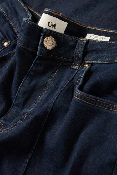 Femmes - Wide leg jean - mid waist - jean bleu foncé