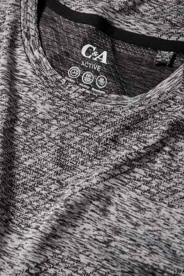 Heren - Sportshirt - regular fit - zwart / grijs