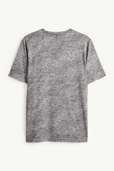 Heren - Sportshirt - regular fit - zwart / grijs