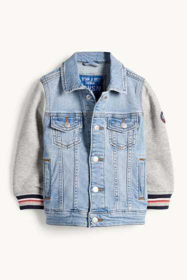 Kinder Buben - Football - Jeansjacke - helljeansblau