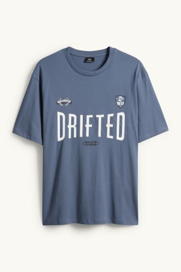 Hommes - T-shirt - relaxed fit - bleu