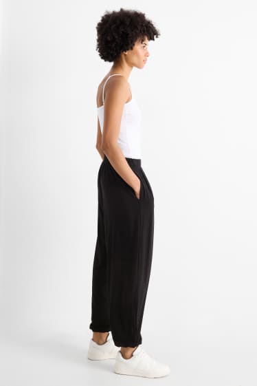 Damen - Jersey-Hose - Mid Waist - schwarz