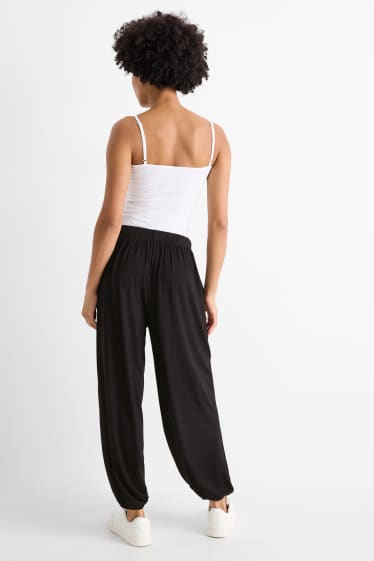 Damen - Jersey-Hose - Mid Waist - schwarz