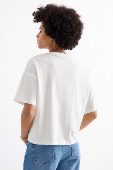 Damen - T-Shirt - Regular Fit - weiß