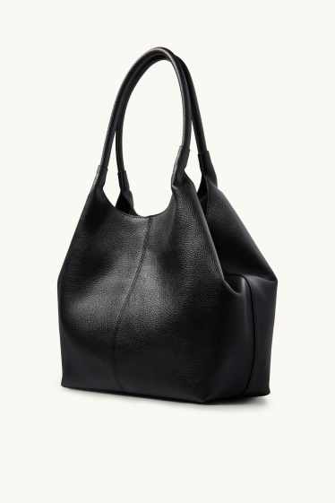 Dona - Bossa shopper gran - pell sintètica - negre