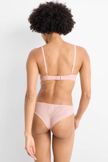 Femmes - Soutien-gorge avec armatures - DEMI - ampliforme - rose