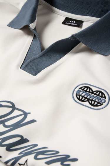 Hommes - T-shirt - oversize - blanc crème