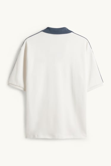 Hommes - T-shirt - oversize - blanc crème