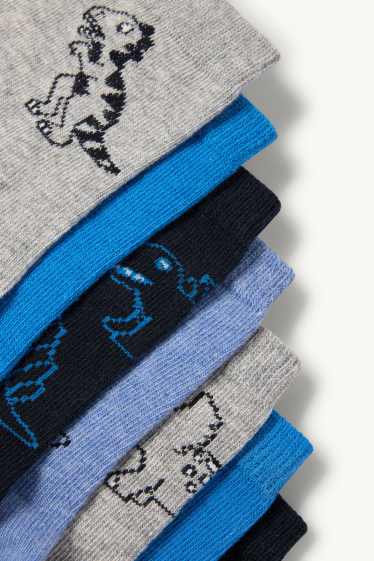 Nen - Paquet de 7 - dinosaures - mitjons amb dibuix - blau