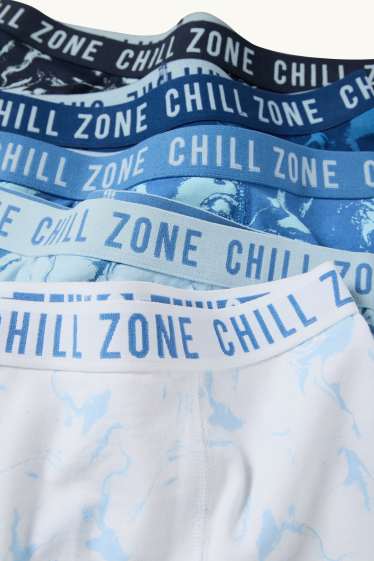 Copii - Băieți - Multipack 5 perechi - boxeri - cu model - albastru deschis