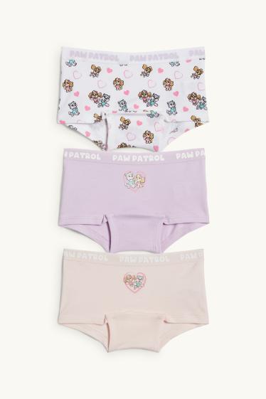 Enfants filles - Lot de 3 - La Pat' Patrouille - Stella, Everest - caleçons - rose