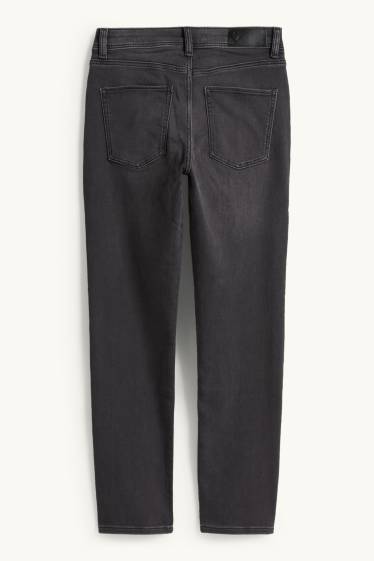 Damen - Slim Jeans - Mid Waist - Jog Denim - dunkeljeansgrau