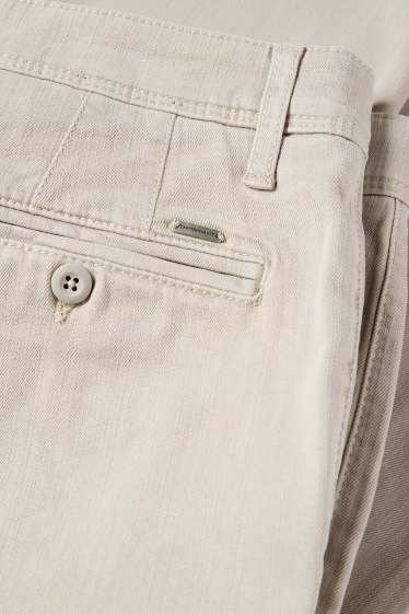 Pánské - Kalhoty chino - slim fit - světle béžová