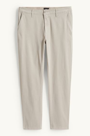 Pánské - Kalhoty chino - slim fit - světle béžová