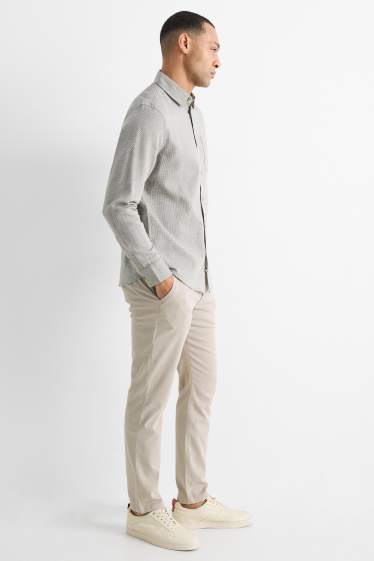 Pánské - Kalhoty chino - slim fit - světle béžová