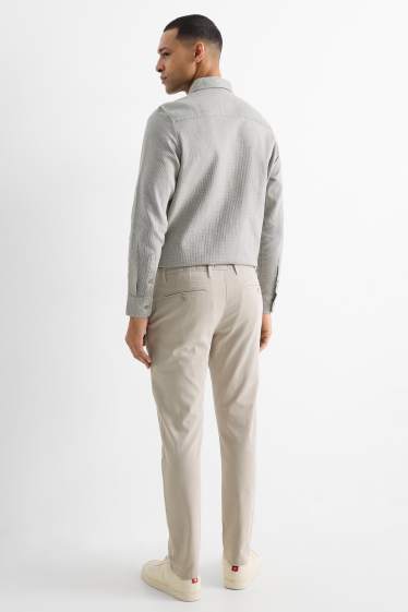 Pánské - Kalhoty chino - slim fit - světle béžová