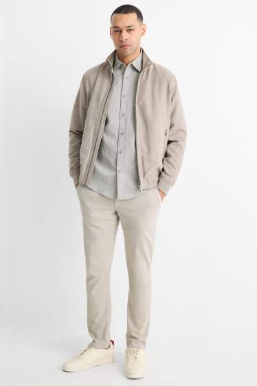 Pánské - Kalhoty chino - slim fit - světle béžová