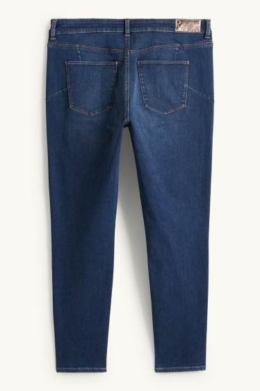 Femei - Skinny jeans - talie medie - jeans modelatori - LYCRA® - denim-albastru