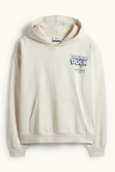 Bărbați - Hanorac supradimensionat - Donald Duck - bej deschis