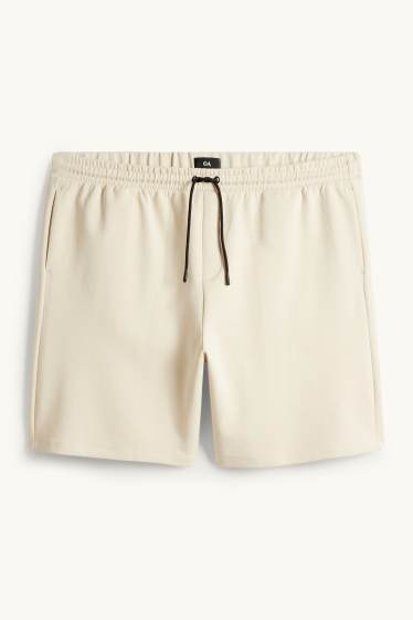 Herren - Sweatshorts - strukturiert - hellbeige