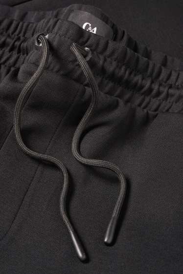 Heren - Sweatshort - met structuur - zwart